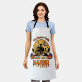 Bezem Gebroken Bakker Halloween Heks Chef Pompoen_ Schort (Gedragen)