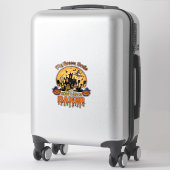 Bezem Gebroken Bakker Halloween Heks Chef Pompoen_ Sticker (Koffer)