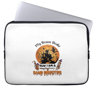 Bezem Gebroken Band Directeur Halloween Spokenhuis Laptop Sleeve