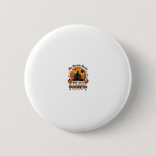 Bezem Gebroken Barista Halloween Heks Koffie Pompo Ronde Button 5,7 Cm