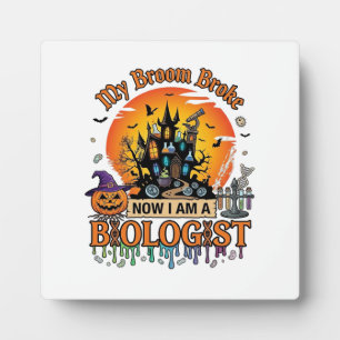 Bezem Gebroken Bioloog Halloween Geheime Kasteel P Fotoplaat