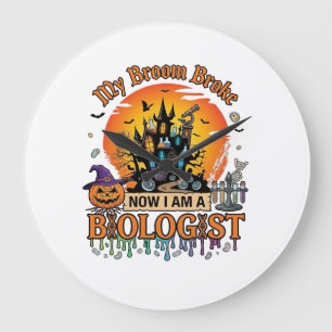 Bezem Gebroken Bioloog Halloween Geheime Kasteel P Grote Klok