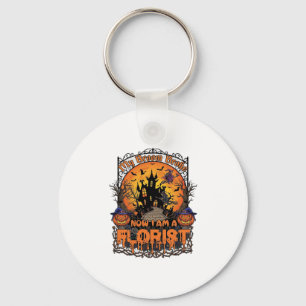 Bezem Gebroken Bloemist Halloween Heks Pompoen Spo Sleutelhanger
