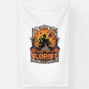 Bezem Gebroken Bloemist Halloween Heks Pompoen Spo Spandoek