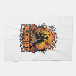 Bezem Gebroken Bloemist Halloween Heks Pompoen Spo Theedoek