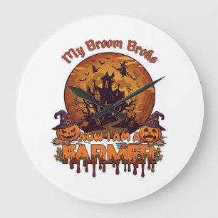 Bezem Gebroken Boer Halloween Heks Spookhuis P Grote Klok