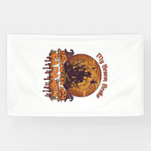 Bezem Gebroken Boer Halloween Heks Spookhuis P Spandoek (Horizontaal)