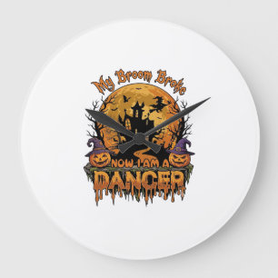 Bezem Gebroken Danser Halloween Spokenhuis Pompoen Grote Klok