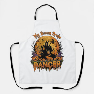 Bezem Gebroken Danser Halloween Spokenhuis Pompoen Schort