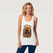 Bezem Gebroken Danser Halloween Spokenhuis Pompoen Tanktop (Volledige Voorkant)