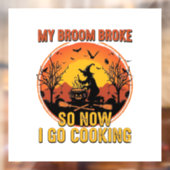 Bezem Gebroken Dus Nu Koken Halloween_1 Raamsticker (Vel 2)
