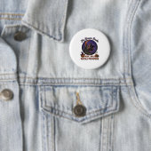 Bezem Gebroken Fiets Koerier Heks Halloween Maan Ronde Button 5,7 Cm (In situ)