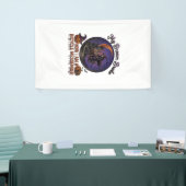 Bezem Gebroken Fiets Koerier Heks Halloween Maan Spandoek (Beurs)
