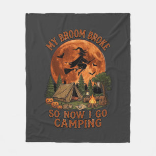 Bezem Gebroken Halloween Heks Kampeer Tent Kampvuu Fleece Deken