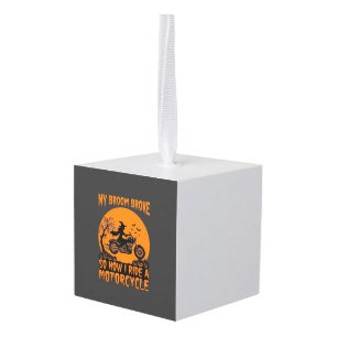 Bezem Gebroken Halloween Heks Motorfiets Vleermuiz Decoratie