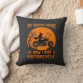 Bezem Gebroken Halloween Heks Motorfiets Vleermuiz Kussen (Deken)