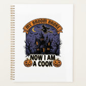 Bezem Gebroken Heks Halloween Kook Puns_1 Planner (Voorkant)