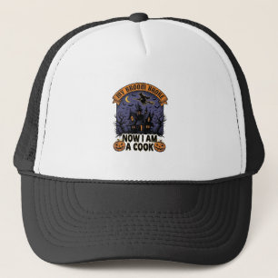 Bezem Gebroken Heks Halloween Kook Puns_1 Trucker Pet
