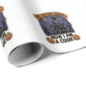 Bezem Gebroken Heks Halloween Kook Straf_1 Cadeaupapier (Rol Hoek)