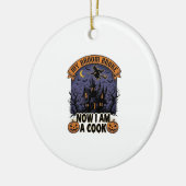 Bezem Gebroken Heks Halloween Kook Straf_1 Keramisch Ornament (Links)