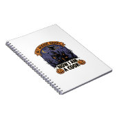 Bezem Gebroken Heks Halloween Kook Straf_1 Notitieboek (Rechterzijde)