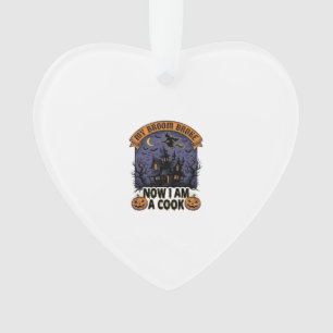 Bezem Gebroken Heks Halloween Kook Straf_1 Ornament