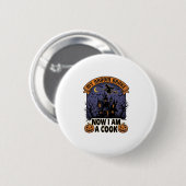 Bezem Gebroken Heks Halloween Kook Straf_1 Ronde Button 5,7 Cm (Voorkant /achterkant)