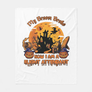 Bezem Gebroken Nu Am Stewardess Halloween_1 Fleece Deken