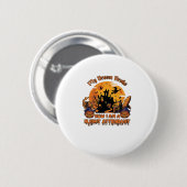 Bezem Gebroken Nu Am Stewardess Halloween_1 Ronde Button 5,7 Cm (Voorkant /achterkant)