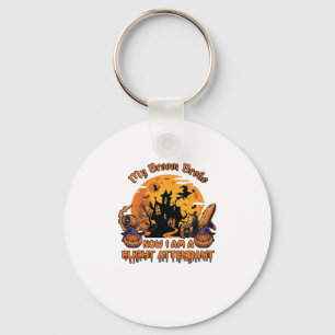 Bezem Gebroken Nu Am Stewardess Halloween_1 Sleutelhanger