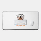 Bezem Gebroken Nu Ben Ik Opzichter Halloween Pompo Bureaumat (Keyboard & Muis)