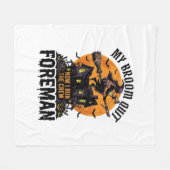 Bezem Gebroken Opzichter Heks Bemanning Halloween Fleece Deken (Voorkant (Horizontaal))