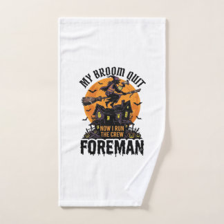 Bezem Gebroken Opzichter Heks Bemanning Halloween  Handdoek