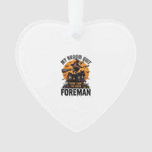 Bezem Gebroken Opzichter Heks Bemanning Halloween  Ornament