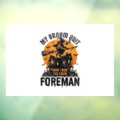 Bezem Gebroken Opzichter Heks Bemanning Halloween Raamsticker (Vel 3)