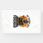 Bezem Gebroken Opzichter Heks Bemanning Halloween Spandoek (Horizontaal)