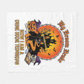 Bezem Gebroken Plaats Delict Technicus Halloween H Fleece Deken (Voorkant (Horizontaal))