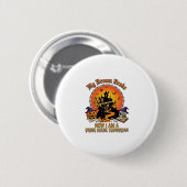 Bezem Gebroken Plaats Delict Technicus Halloween H Ronde Button 5,7 Cm (Voorkant /achterkant)