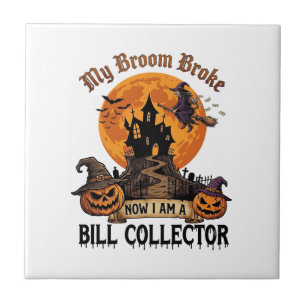 Bezem Gebroken Rekening Collector Halloween Spoken Tegeltje