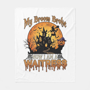 Bezem Gebroken Serveerster Halloween Heks Spookhui Fleece Deken