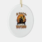 Bezem Gebroken Serveerster Halloween Heks Spookhui Keramisch Ornament (Rechts)
