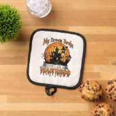 Bezem Gebroken Serveerster Halloween Heks Spookhui Pannenlap (Top down)