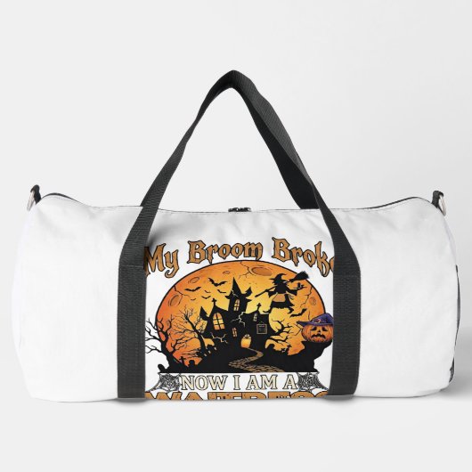 Bezem Gebroken Serveerster Halloween Heks Spookhui Plunjezak (Voorkant)
