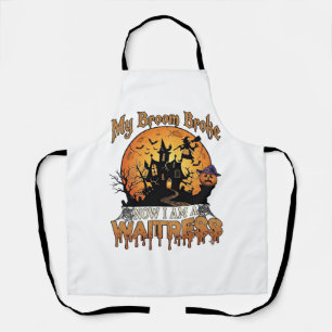 Bezem Gebroken Serveerster Halloween Heks Spookhui Schort