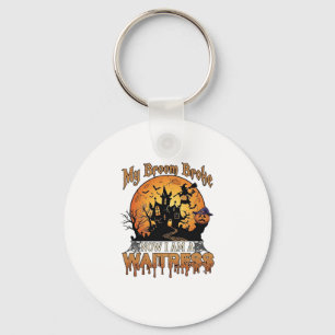Bezem Gebroken Serveerster Halloween Heks Spookhui Sleutelhanger