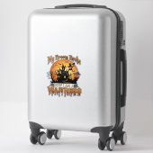Bezem Gebroken Serveerster Halloween Heks Spookhui Sticker (Koffer)