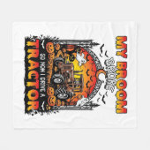 Bezem Gebroken Tractor Halloween Heks Geesten_1 Fleece Deken (Voorkant (Horizontaal))