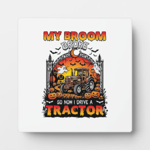 Bezem Gebroken Tractor Halloween Heks Geesten_1 Fotoplaat