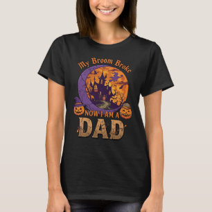 Bezem Gebroken Vader Halloween Spokenhuis Snor P T-shirt