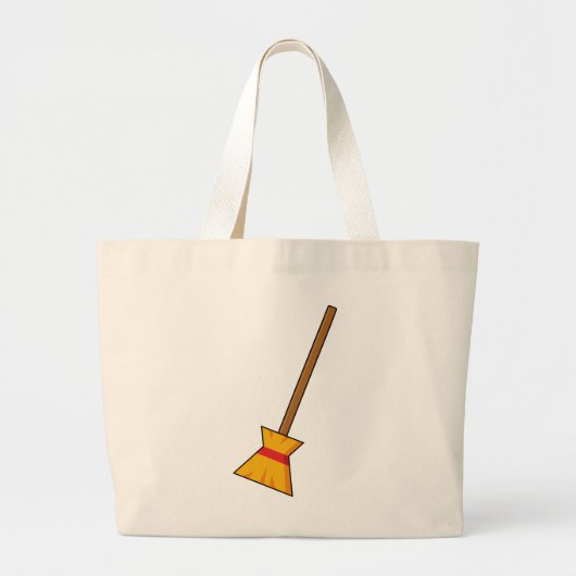 bezem grote tote bag (Voorkant)
